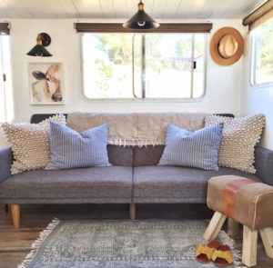 Tour this Modern Country Travel Trailer Renovation from Kalifornia Kountry of Instagram! Featured on MountainModernLife.com