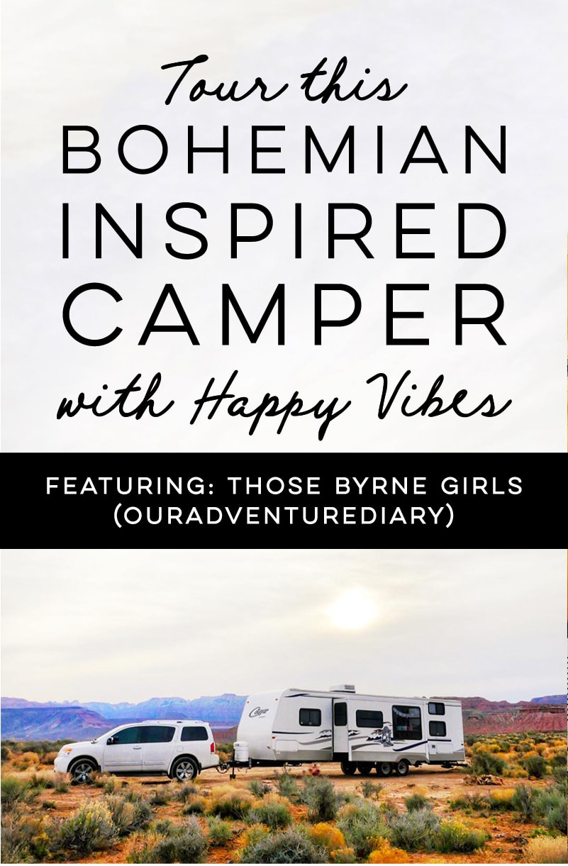 (Camper) Design Vibes: Tour this beautiful, bohemian-inspired camper that belongs to a family of 6! / Photos from ThoseByrneGirls / Featured on MountainModernLife.com
