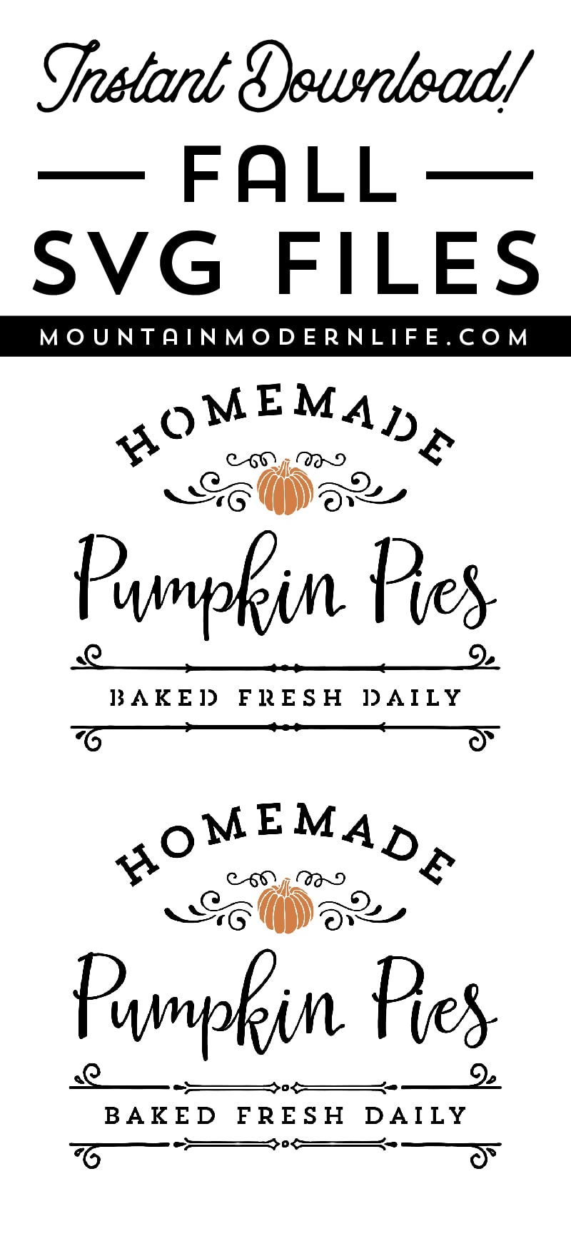 Homemade Pumpkin Pies SVG File
