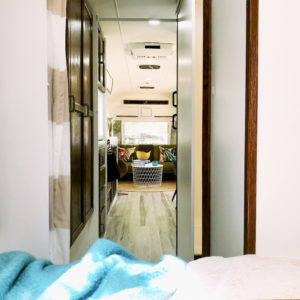 Tour this Renovated Airstream from Trailer Trashin' with Modern Finishes and Tropical Vibes! Featured on MountainModernLife.com