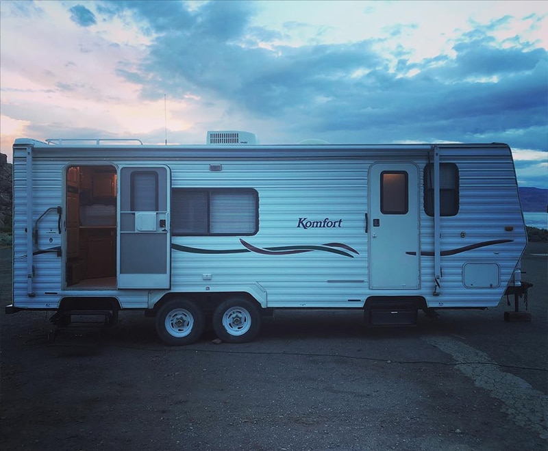 You're going to love this modern and eclectic camper tour from Our Tiny Abode!