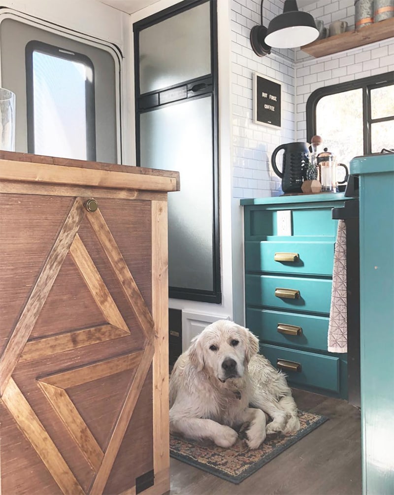 You're going to love this modern and eclectic camper tour from Our Tiny Abode!