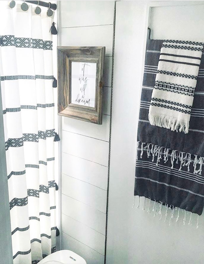 Tour this modern and eclectic camper from @OurTinyAbode!