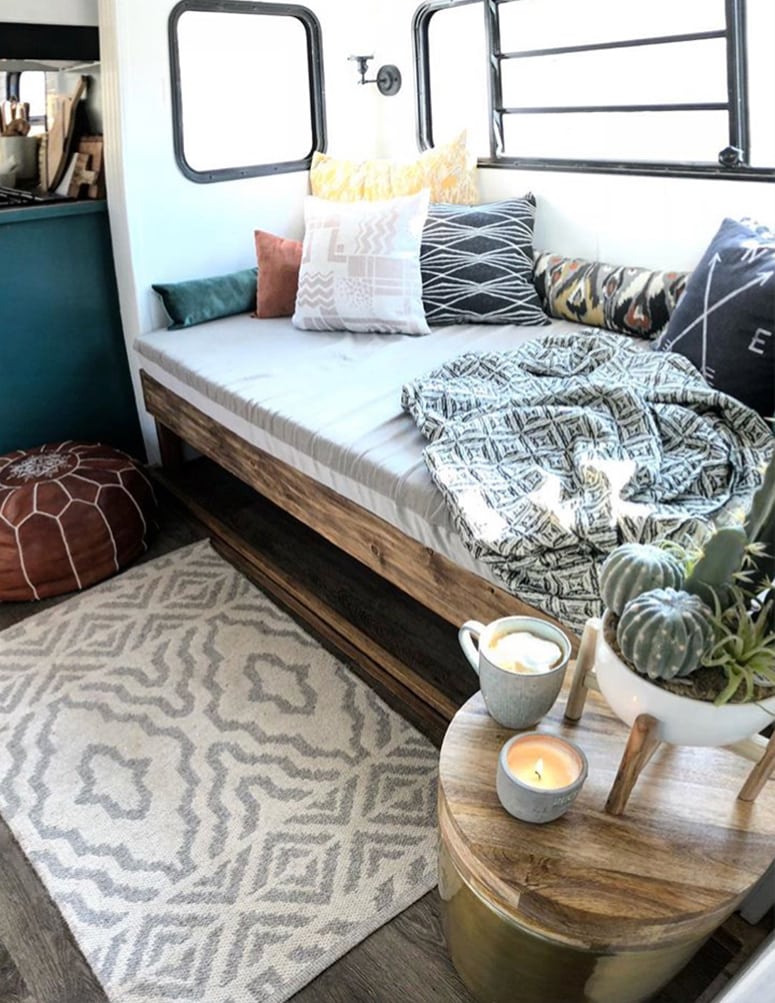 Design Vibes: You're going to love this modern and eclectic camper tour from Our Tiny Abode!