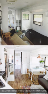 (Camper) Design Vibes Featuring LovetheTinyLife -Tour this renovated travel trailer perfect for a family of 3!