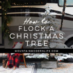How to flock a Christmas tree with realistic results! See how easy it is to transform a real or artificial tree into a winter wonderland! MountainModernLife.com