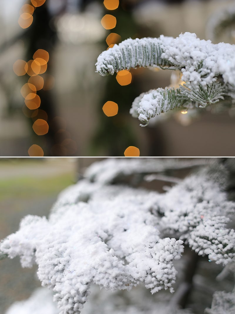 How to flock a Christmas tree with realistic results! See how easy it is to transform a real or artificial tree into a winter wonderland! MountainModernLife.com