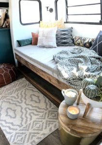 Tour this modern and eclectic camper from @OurTinyAbode!