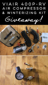 Enter to win the Viair 400P-RV Portable Air Compressor and Winterizing Kit! Plus check out our review to see why it&rsquo;s perfect for RV&rsquo;ers! MountainModernLife.com