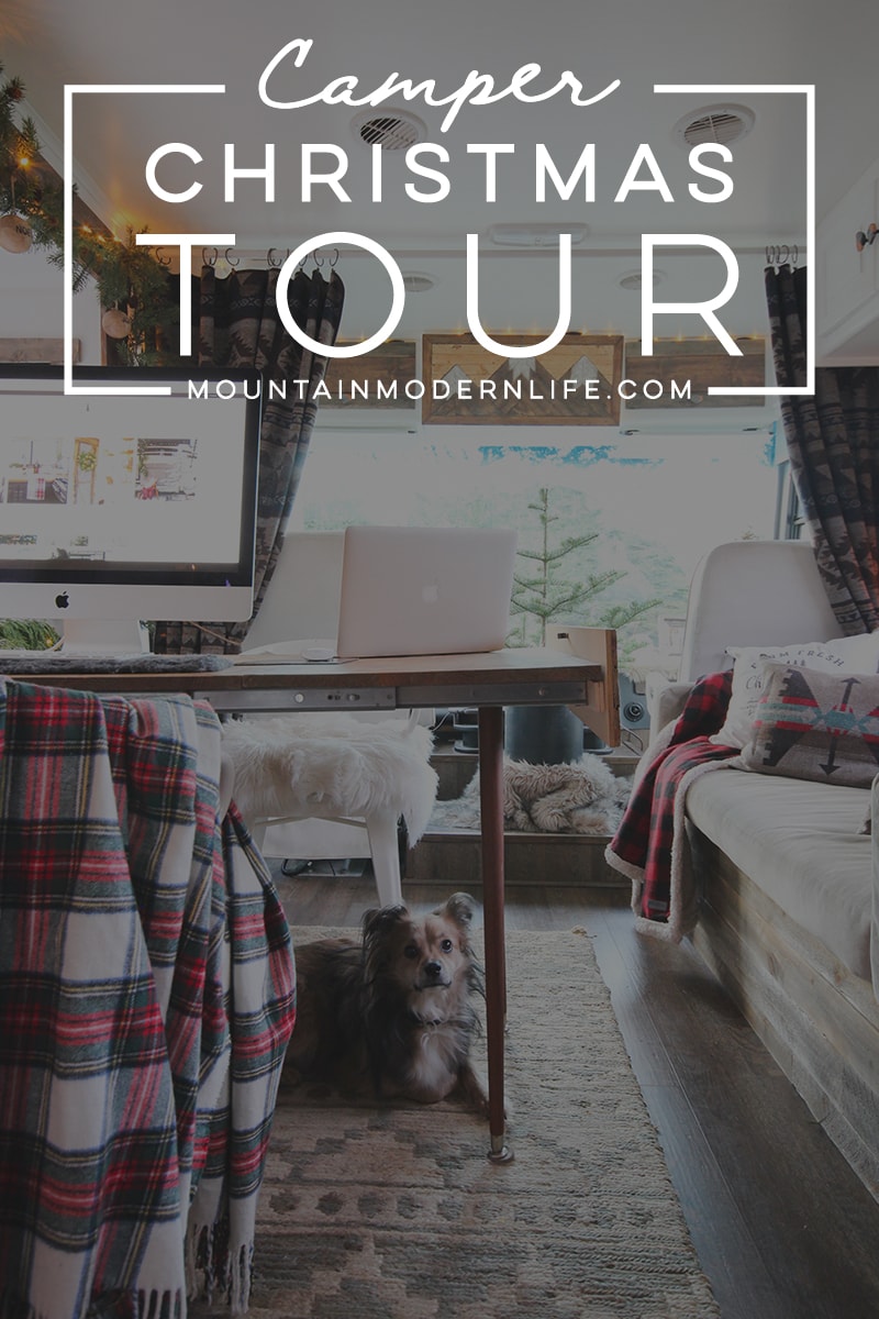 See how these tiny home dwellers decorated for the holidays in this cozy RV Christmas Tour #mycamperchristmas #RVtour