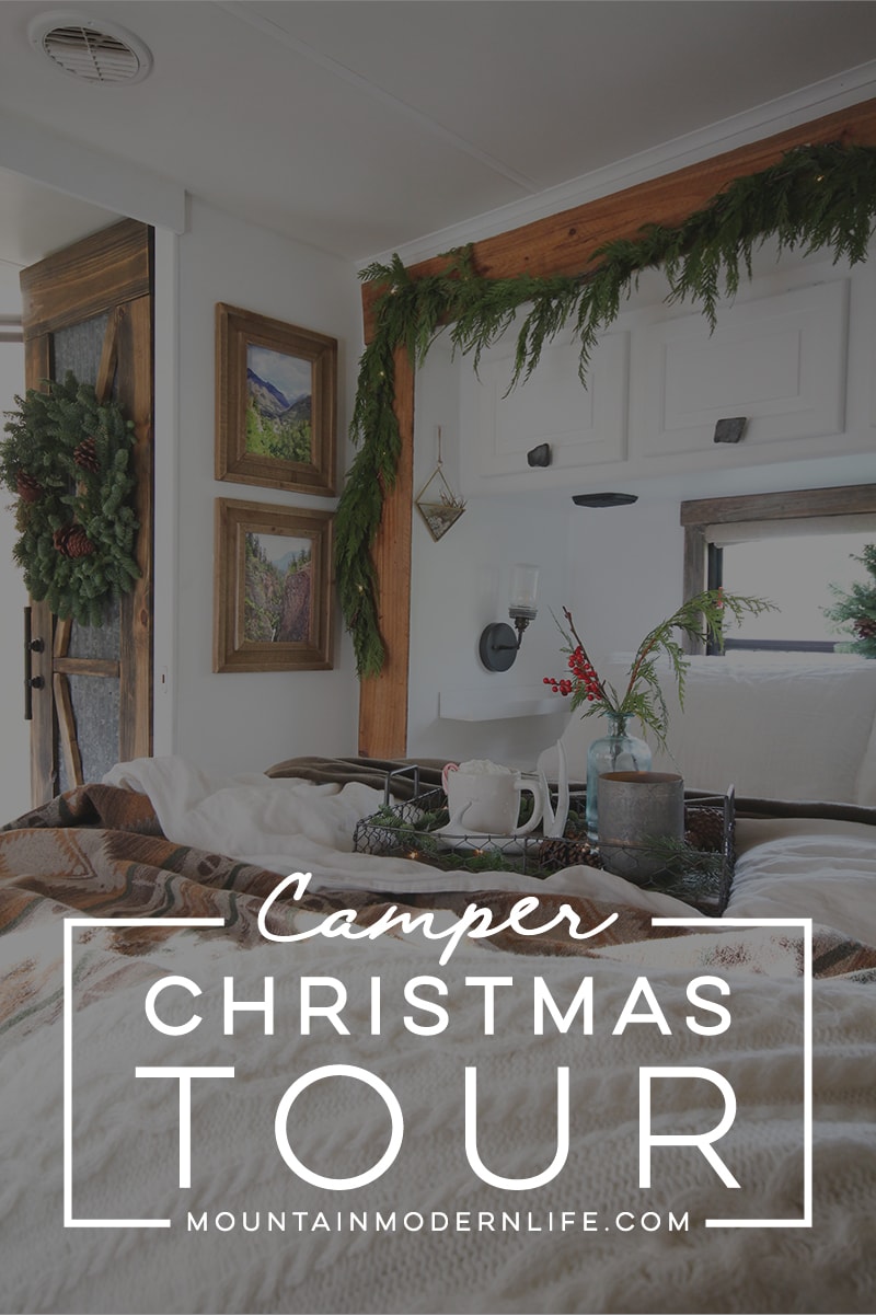 See how these tiny home dwellers decorated for the holidays in this cozy RV Christmas Tour #mycamperchristmas #RVtour