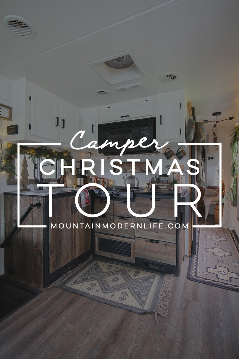 See how these tiny home dwellers decorated for the holidays in this cozy RV Christmas Tour #mycamperchristmas #RVtour