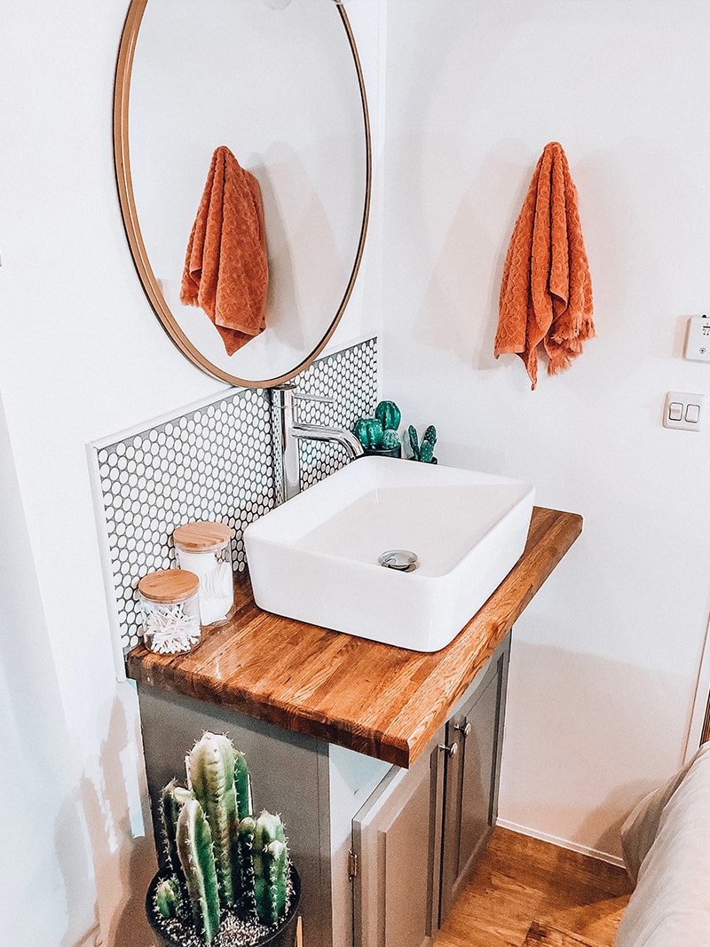 Tour this renovated camper inspired by international travel! // Photos from: ems_traveldiary on Instagram // Featured on MountainModernLife.com