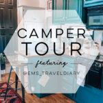 See how a passion for international travel influenced the interior design of this camper renovation! / Photos by @ems_traveldiary / Featured on MountainModernLife.com #camperrenovation