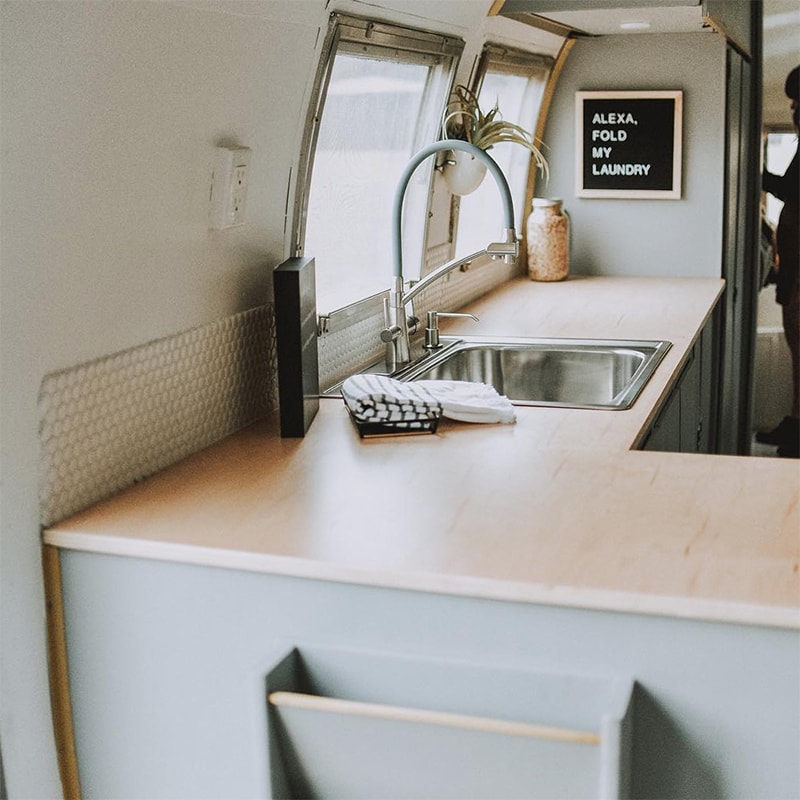 Camper Tour: Meet Magdalene the Airstream, a vintage trailer renovated by @SteadyStreaminCashios! | Featured on MountainModernLife.com
