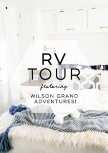 Tour this remodeled RV filled with lots of white, shiplap, and warm wood tones from @WilsonGrandAdventures! Featured on MountainModernLife.com