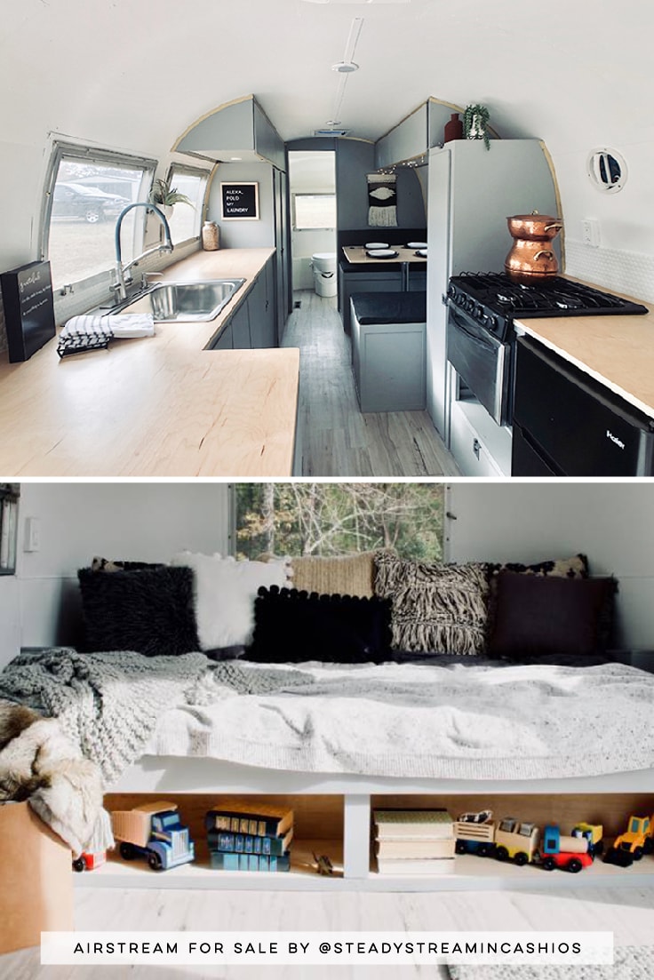 Camper Tour: Meet Magdalene the Airstream, a vintage trailer renovated by @SteadyStreaminCashios! | Featured on MountainModernLife.com