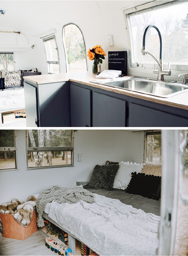 Camper Tour: Meet Magdalene the Airstream, a vintage trailer renovated by @SteadyStreaminCashios! | Featured on MountainModernLife.com