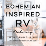 See how a couple transformed their 1989 motorhome into a bohemian-inspired sanctuary! View the tour from @TheRamblrRV on MountainModernLife.com