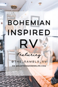 See how a couple transformed their 1989 motorhome into a bohemian-inspired sanctuary! View the tour from @TheRamblrRV on MountainModernLife.com