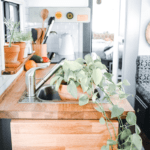 This couple lives on a blueberry farm in their bohemian-inspired RV! View the tour from @TheRamblrRV on MountainModernLife.com