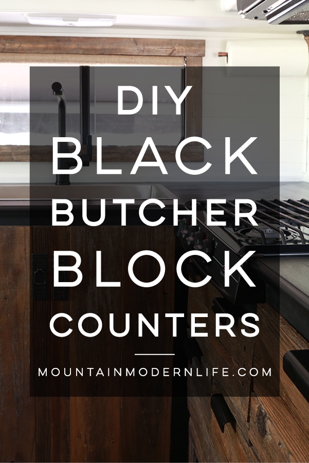 DIY Black Kitchen Countertops