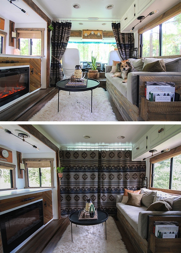 How to separate RV cab area with curtains | MountainModernLife.com