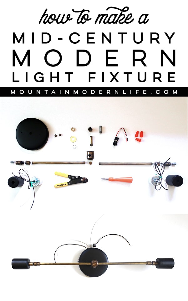DIY 2-Light Sputnik Chandelier - See how easy it is to create and customize this mid-century modern light fixture! MountainModernLife.com