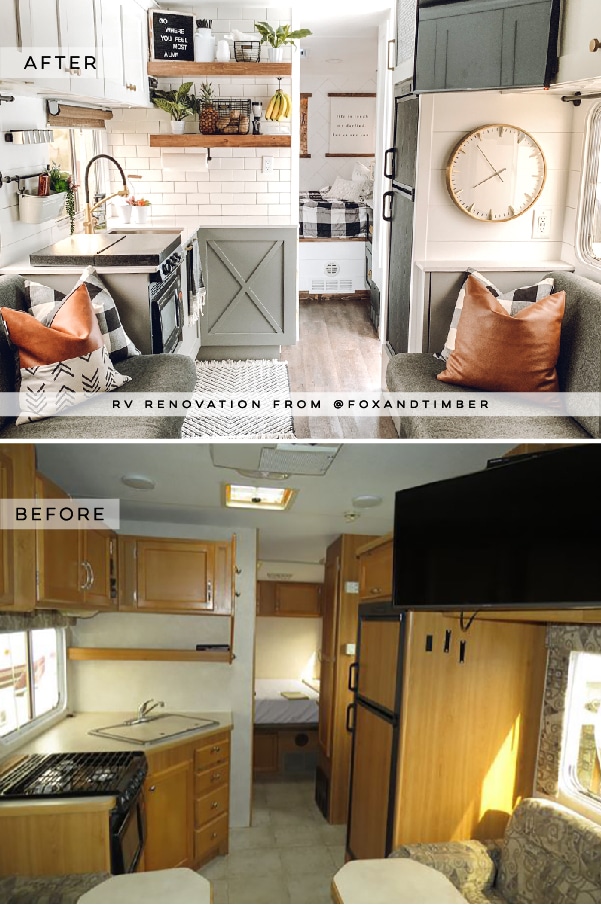 You&rsquo;ll wanna go glamping in this Modern Farmhouse Style Toy Hauler! Featuring @FoxandTimber on MountainModernLife.com