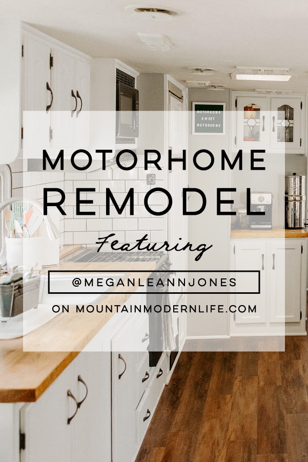 This outdated motorhome was transformed into a bright and beautiful home on wheels