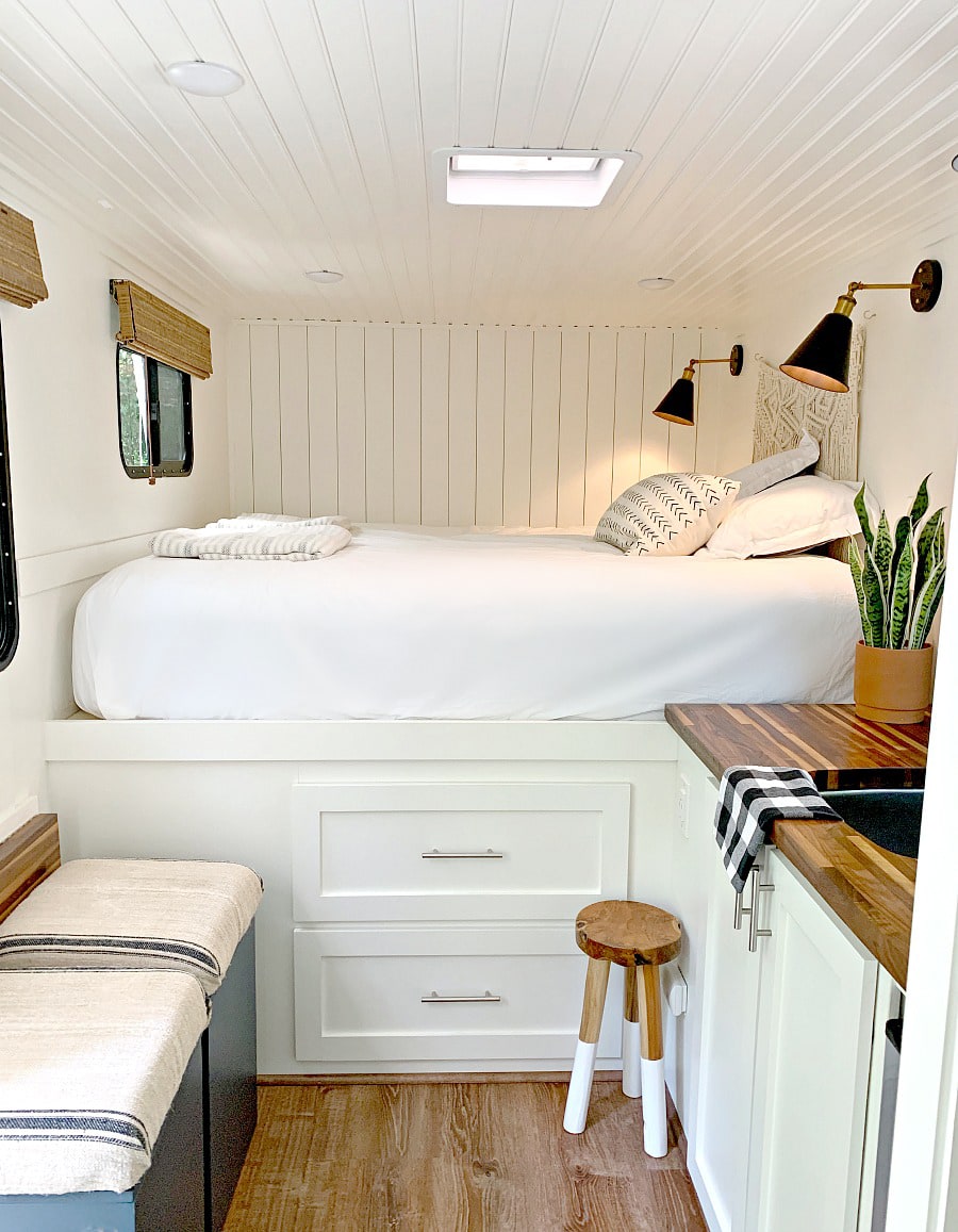 This may be the most stylish cargo trailer conversion you’ve ever seen! Come see how @ChatfieldCourt transformed an empty shell into a modern tiny home on wheels! Featured on MountainModernLife.com