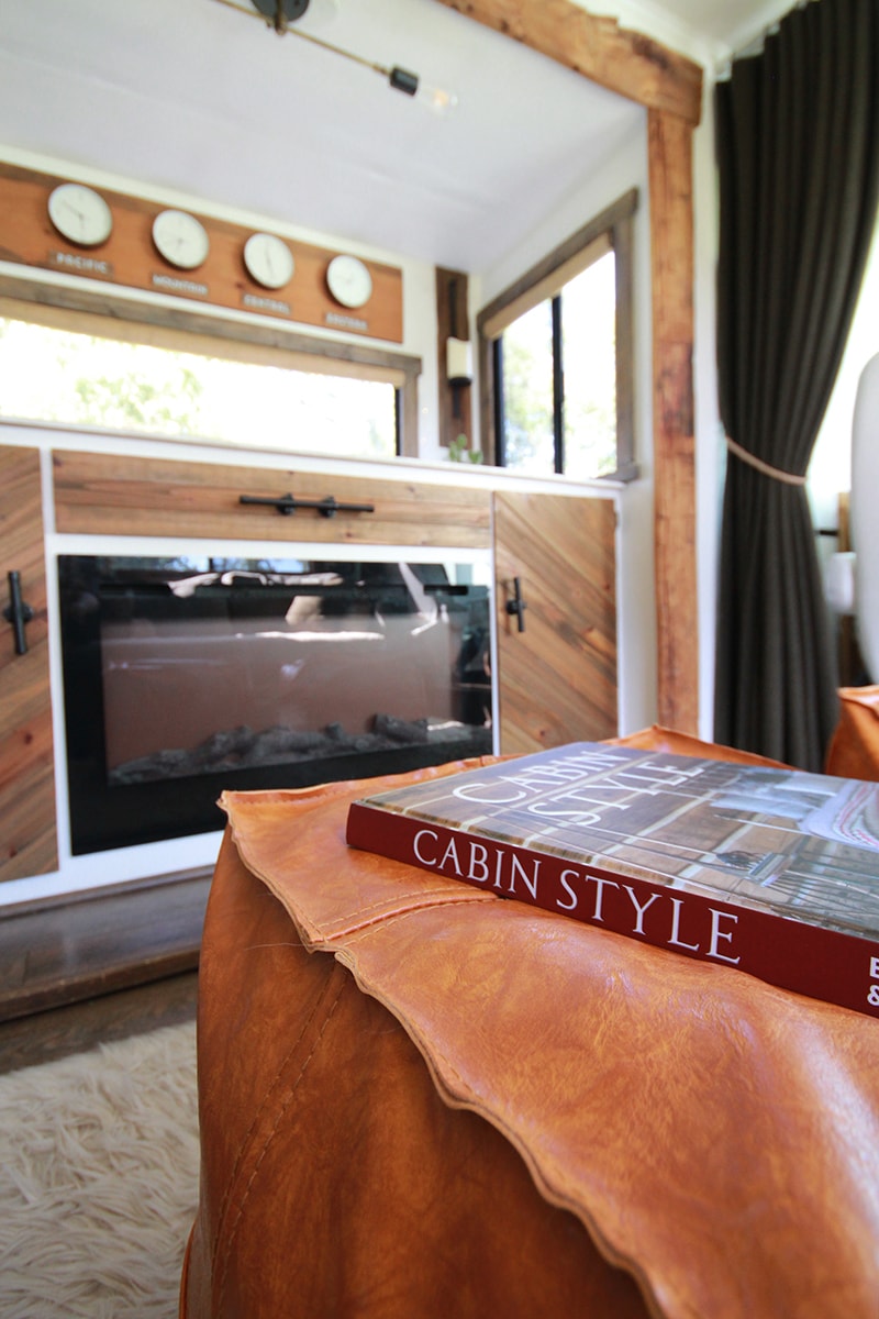 cabin-inspired RV interior