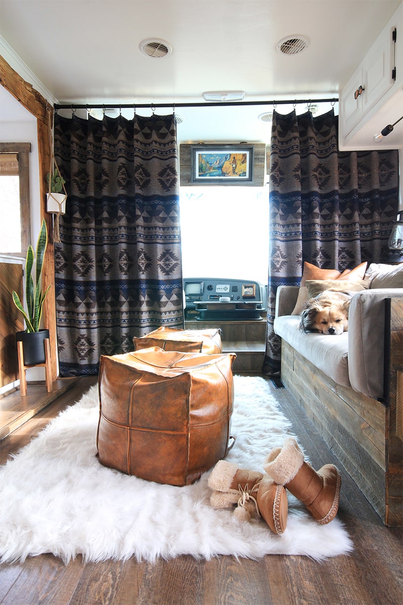 Rustic Modern RV living room