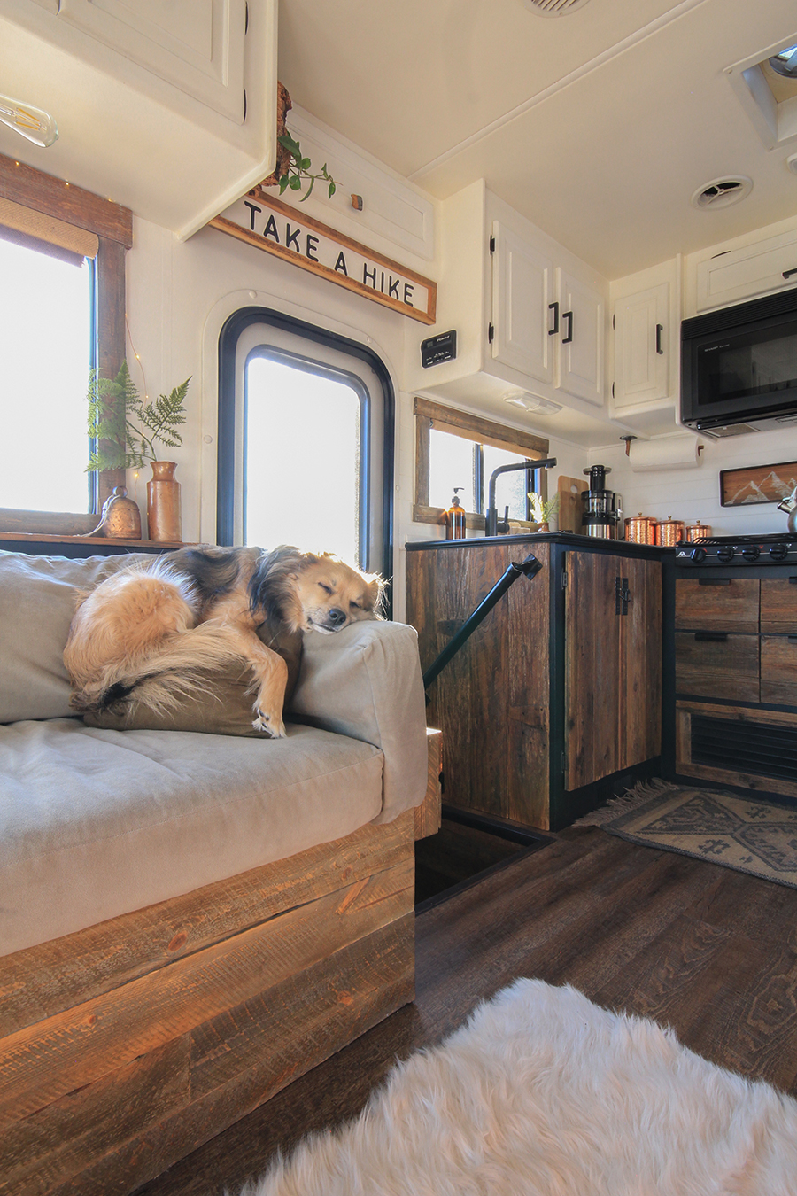 Rustic Modern RV interior