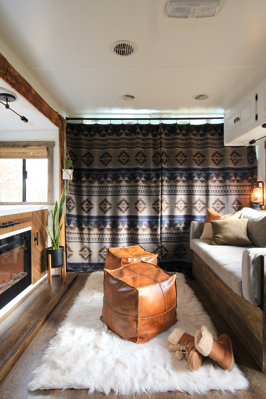 How to separate RV cab area with curtains | MountainModernLife.com