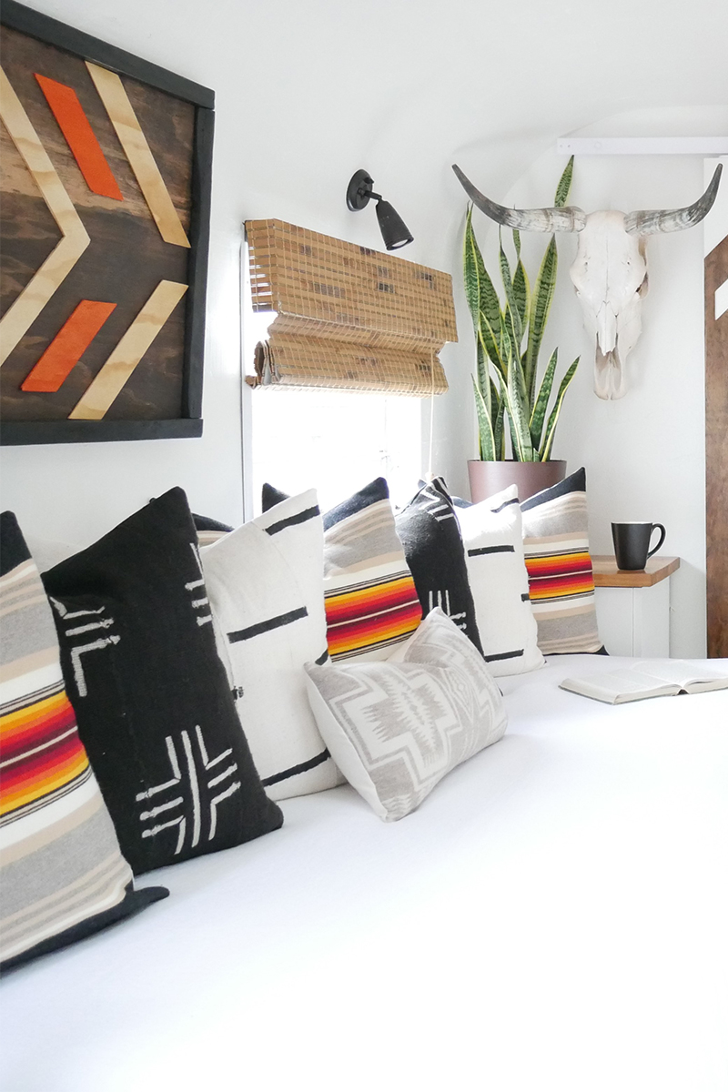 Pendleton-inspired camper remodel