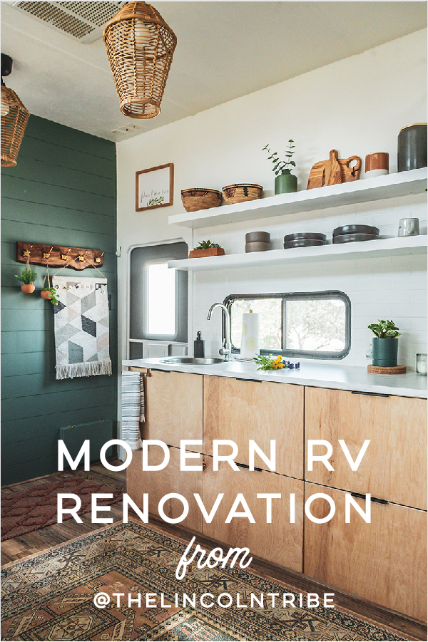 Peek inside this family-friendly Toy Hauler remodel with an earthy, modern interior