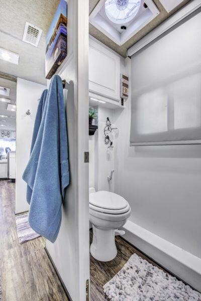 contemporary RV bathroom