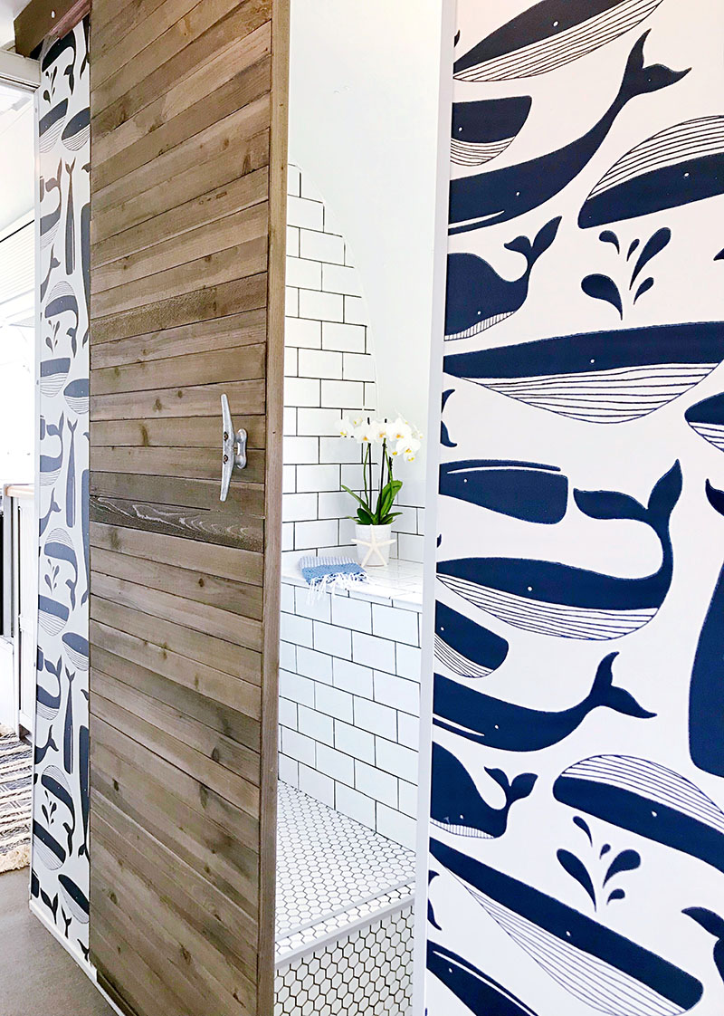 Nautical Airstream with Orca Wallpaper