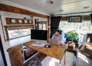 motorhome desk office space