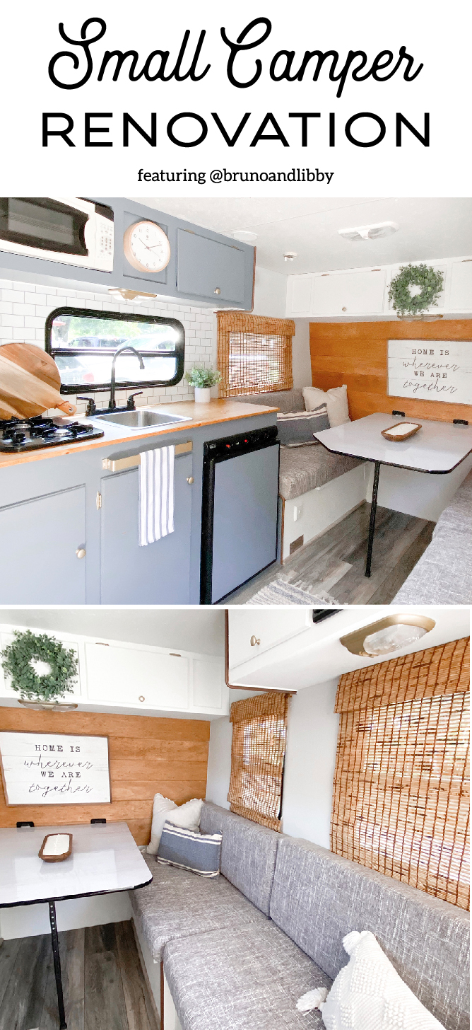 An accountant with a passion for DIY renovated this small camper for her recently retired parents