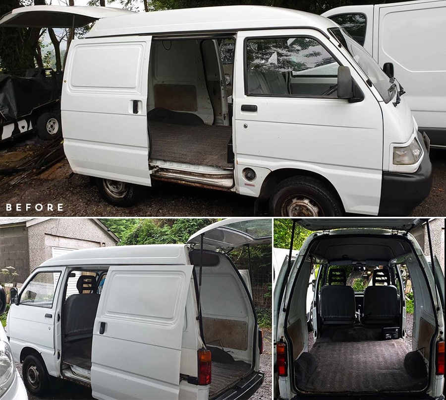 Piaggio Porter van before conversion