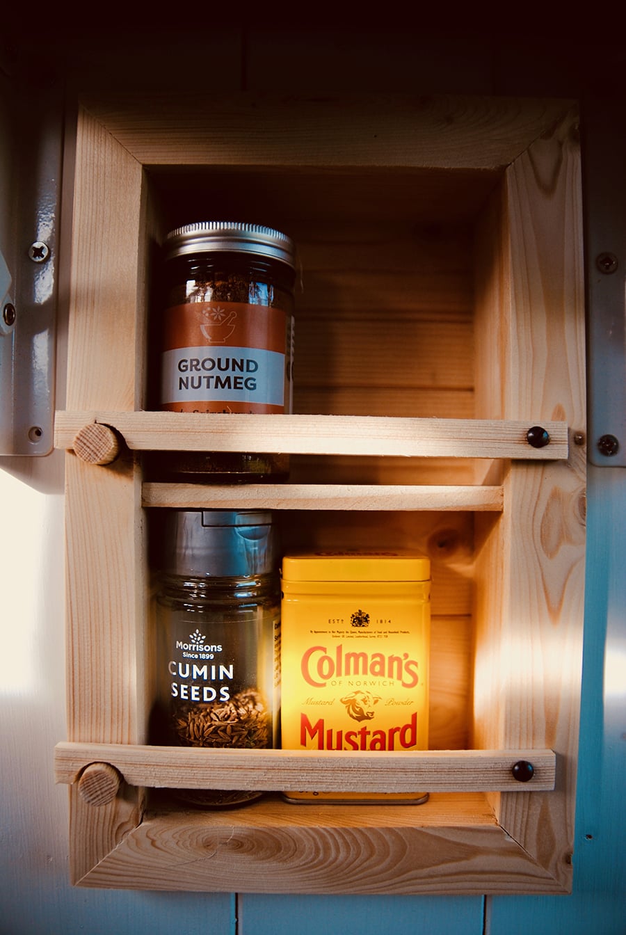 DIY storage inside camper van