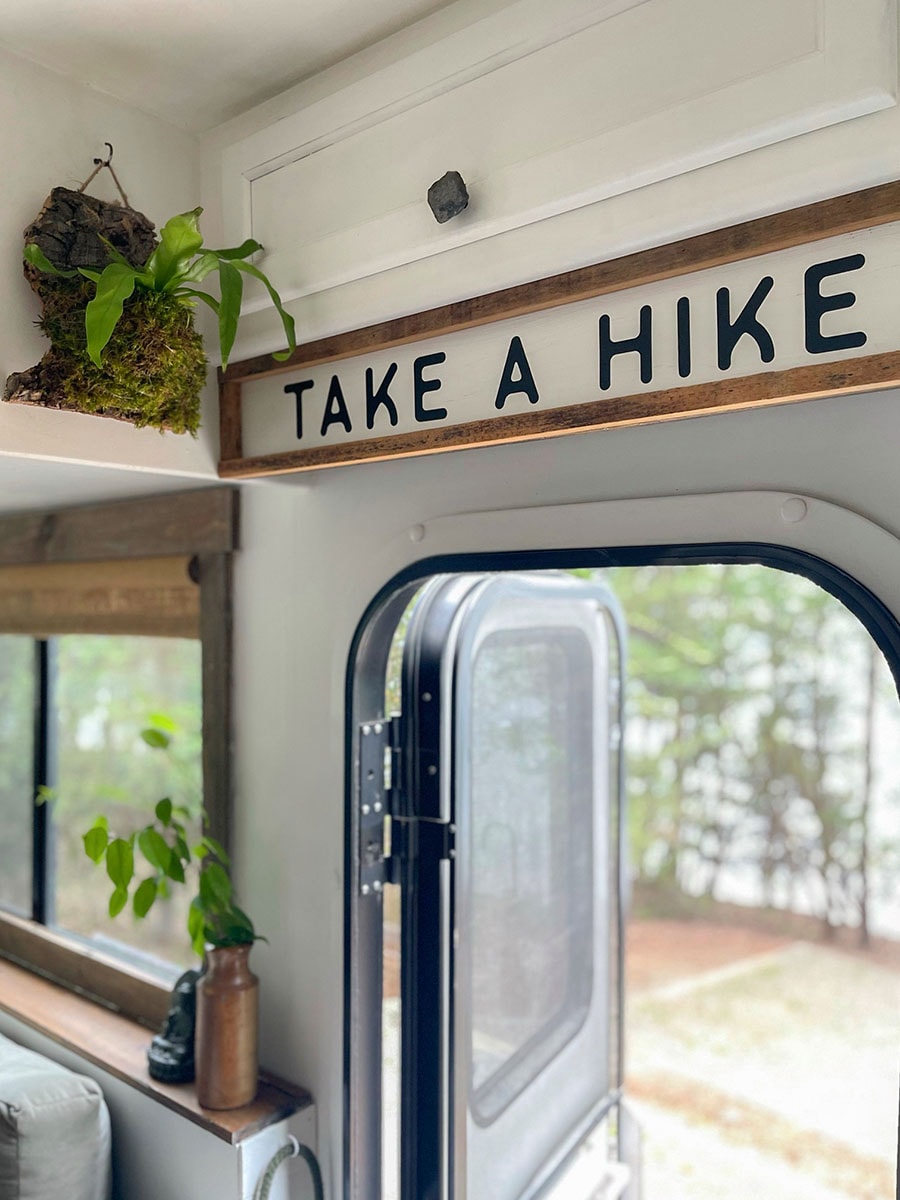 Take a Hike Sign in RV