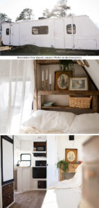 camper with reclaimed wood and vintage accents