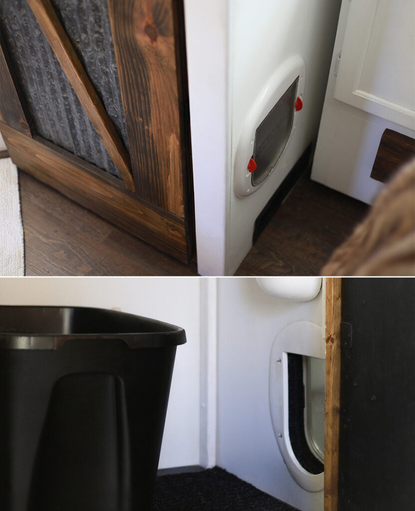 hidden litter box in RV