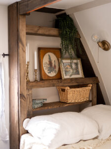 cozy bed nook in camper