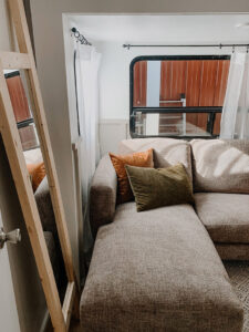sofab sofa inside RV