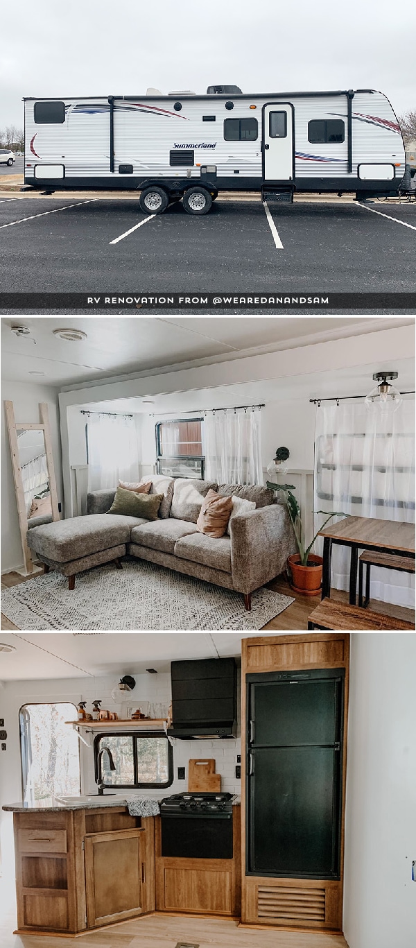 See how these RV flippers transformed a travel trailer in only 4 weeks!