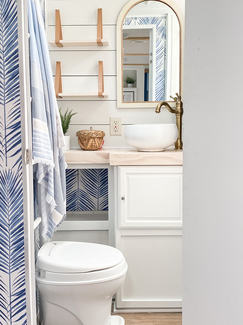 coastal RV bathroom